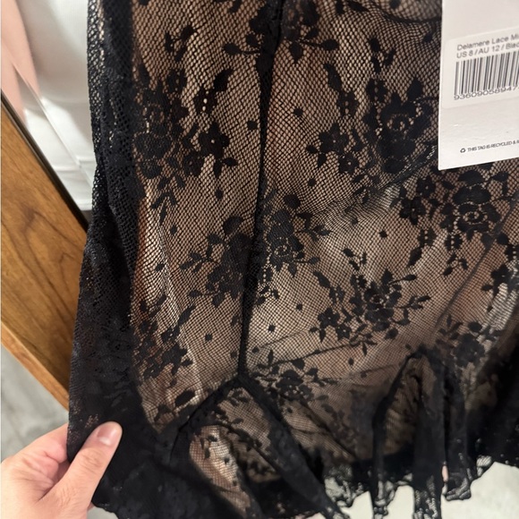 BNWT Princess Polly DELAMERE LACE MINI DRESS BLACK - Picture 10 of 10